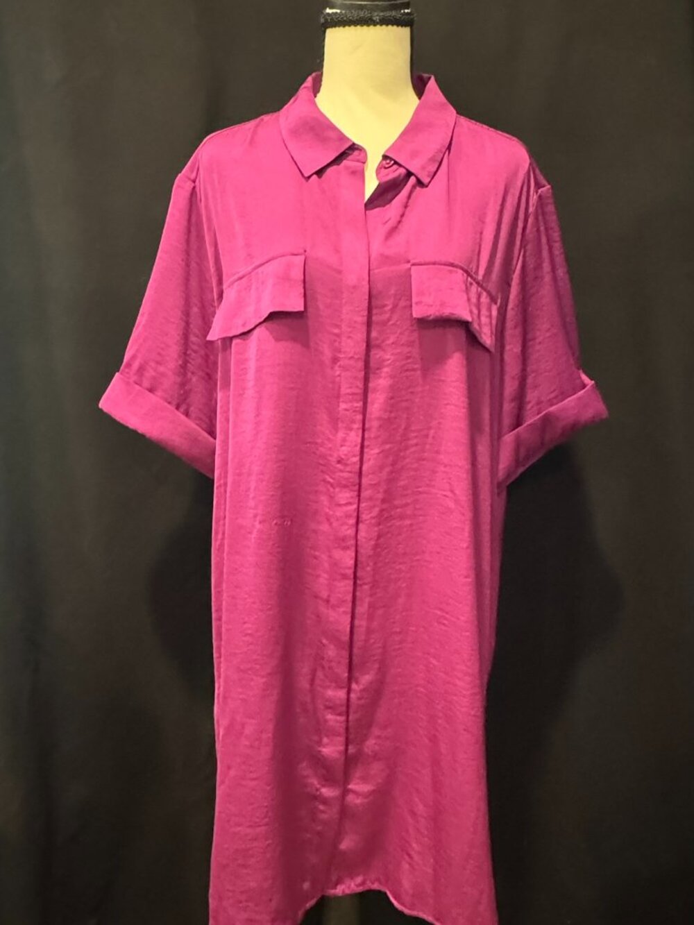 Chico's Fuchsia Tunic Shirt, Size 4